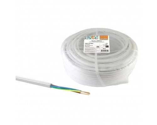 Провод TDM ELECTRIC ПВСмб 3х2,5 (50) белый