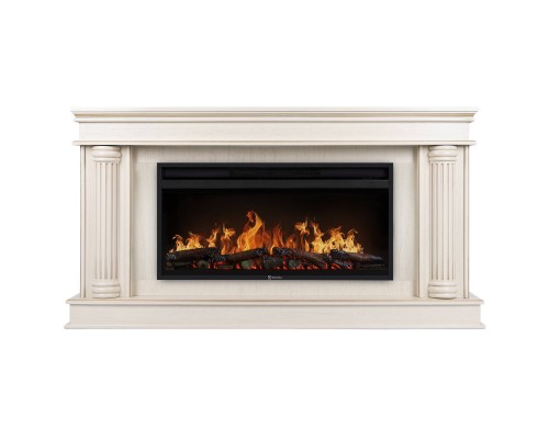 Каминокомплект: Очаг Electrolux EFP/P-4220LS, портал Olympia 42/40/36, сл. кость с зол. патиной