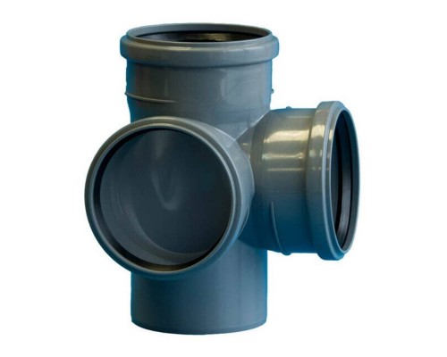 Крестовина Политэк Пайп двухплоскостная 110х110х110/87,5гр. ВК (20)