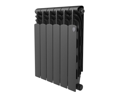 Радиатор биметаллический Royal Thermo Revolution B 500 Чёрный – 6 секц.