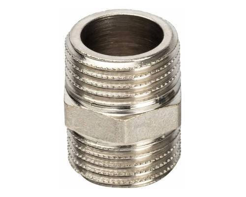 Ниппель STOUT никелированный HH 1/2" Ниппель STOUT никелированный HH 1/2"