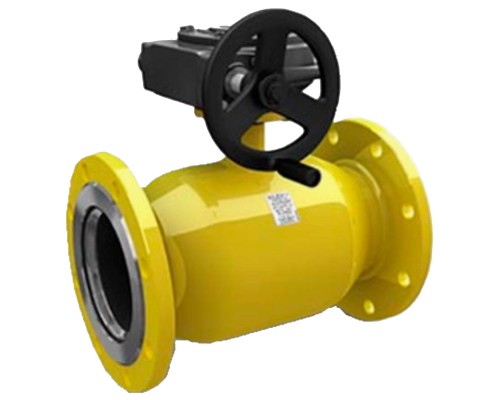 Кран шаровой стальной фланцевый LD Gas Ду200/150 Ру16 неполнопроходной с редуктором