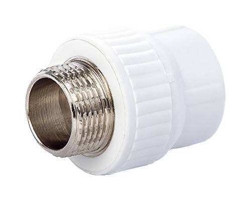 Муфта Lammin PPR комбин. НР 32 х 1/2" 80/20 белый Муфта Lammin PPR комбин. НР 32 х 1/2" 80/20 белый