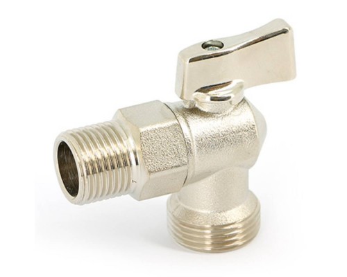 Кран Uni-Fitt Н 1/2"х3/4" для подключения стиральных/посудомоечных машин, никелированный