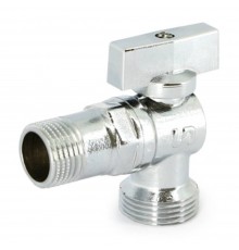 Кран Uni-Fitt НН 1/2"х3/4" для подключения стиральных/посудомоечных машин, хромированный