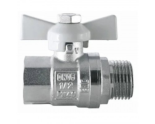 Кран шаровый STI 1/2" Н/В бабочка полнопроходной 15
