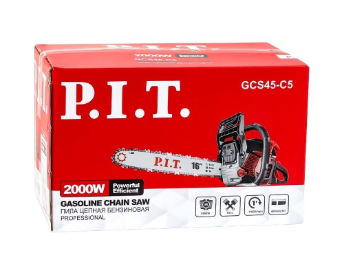 Пила PIT бензиновая GCS45-C5 (16"400мм,2кВт/2,8л.с,53 см.,хром.цил.,легк старт)