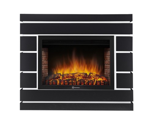 Каминокомплект: Очаг Electrolux EFP/P-2520LS N, портал Moderno 25 шпон черный дуб