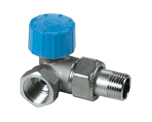 Клапан термостатический Giacomini угловой 2-плоск. с резьб. подсоед. термоголовки 1/2" - лев.