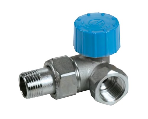 Клапан термостатический Giacomini угловой 2-плоск. с резьб. подсоед. термоголовки 1/2" - прав.