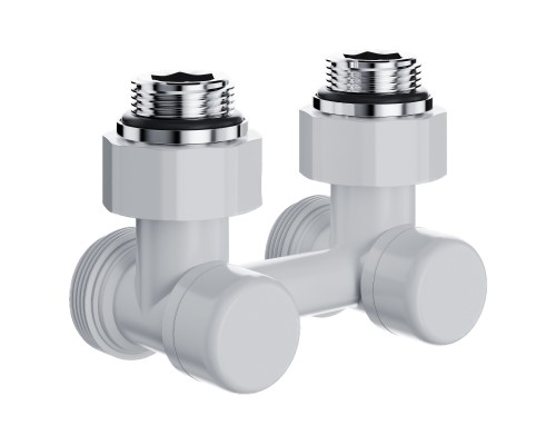 Узел нижнего подключения Royal Thermo Design угловой 1/2"х3/4" EK (белый)