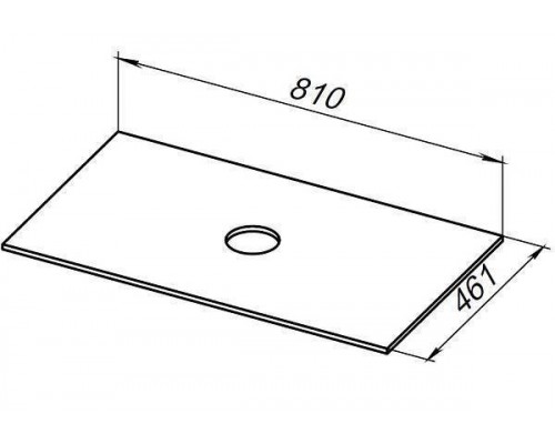 Allen Brau Reality Столешница 81x46,1x1h см, цвет: серый 1.32023.GR-S