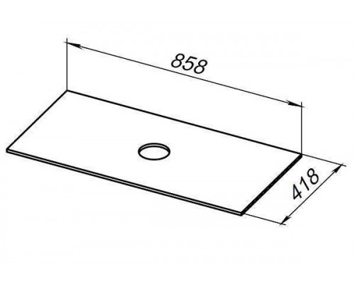 Allen Brau Liberty Столешница 85,8x41,8x1h см, цвет: бежевый 1.33008.B