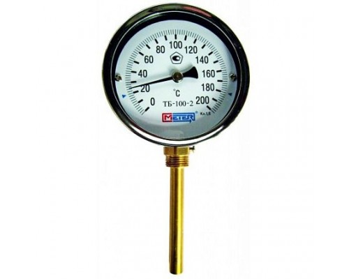 Термометр биметалл ТБ-100-2 160С Дк100 L=40 G1/2" рад Метер
