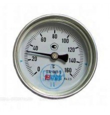 Термометр биметалл ТБ80 160С Дк80 L=100 G1/2" осев Метер