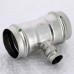 Тройник пресс нержавеющая сталь Sanpress Inox VIEGA 54х22х54