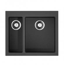 Omoikiri Bosen 59-2-BL Кухонная мойка Tetogranit 59x50 см, цвет: черный 4993149