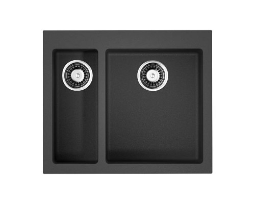 Omoikiri Bosen 59-2-BL Кухонная мойка Tetogranit 59x50 см, цвет: черный 4993149