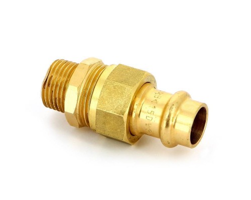Муфта пресс-Н IBP 15 х 1/2" с разъемным соединением бронза Муфта пресс-Н IBP 15 х 1/2" с разъемным соединением бронза