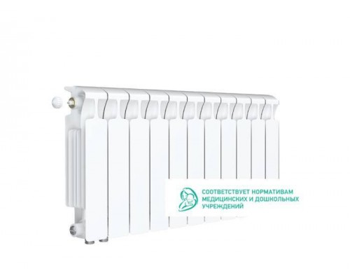 Rifar Monolit Ventil 350 11 секций, нижнее левое подключение (белый)