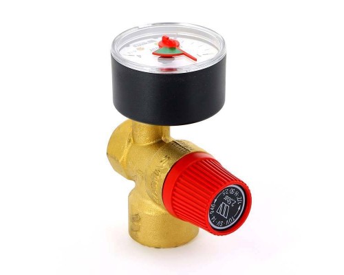 Клапан предохранительный ВВ SVM с манометром WATTS Ind 1/2"х3/4" 2,5 бар Клапан предохранительный ВВ SVM с манометром WATTS Ind 1/2"х3/4" 2,5 бар