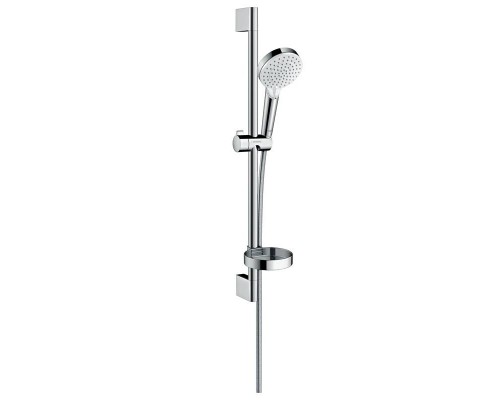 Душевой гарнитур HansGrohe HG Crometta Vario со штангой 65 см и мыльницей белый/хром
