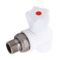 Кран шаровой PP-R бел Дн20х1/2" НР угл д/рад VALFEX 10148020
