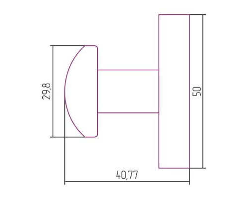 Сунержа Вешалка СФЕРА настенная/L 50, цвет: белый 12-3006-0000