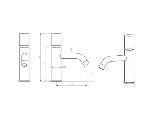 Boheme Stick Смеситель для раковины, цвет: white 121-WB Boheme Stick Смеситель для раковины, цвет: white 121-WB