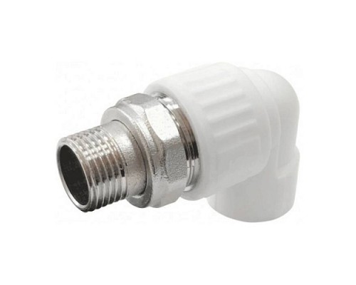 Угольник PP-R бел комб разъем Дн20х1/2" НР д/рад VALFEX 10238012