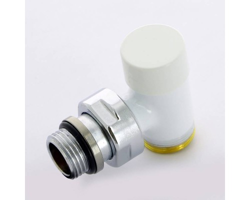 Вентиль обратный Carlo Poletti Compact угловой НН 1/2" х М24 х 19 цвет белый