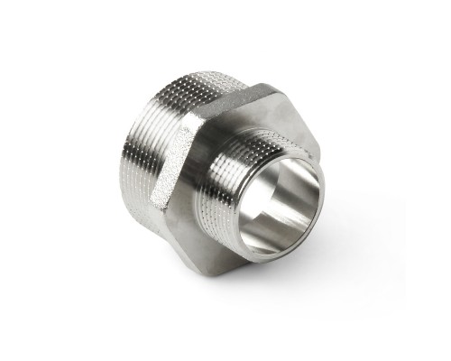 Ниппель латунный резьбовой переходной НР 1/2x3/4