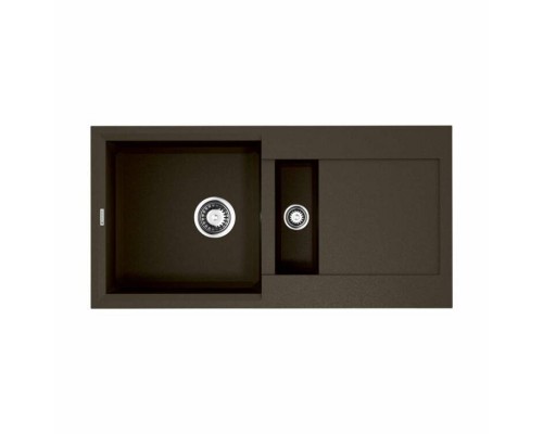 Мойка, OMOIKIRI, Sakaime, шгв 860-435-230, отверстия для смесителя-10 промаркированных, чаши-2, цвет-темный шоколад