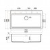 Omoikiri Kitagawa 86-LB-GR Кухонная мойка Artceramic 86x51 см, цвет: leningrad grey 4993796
