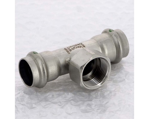 Тройник пресс-В нержавеющая сталь Sanpress Inox VIEGA 22х3/4"х22