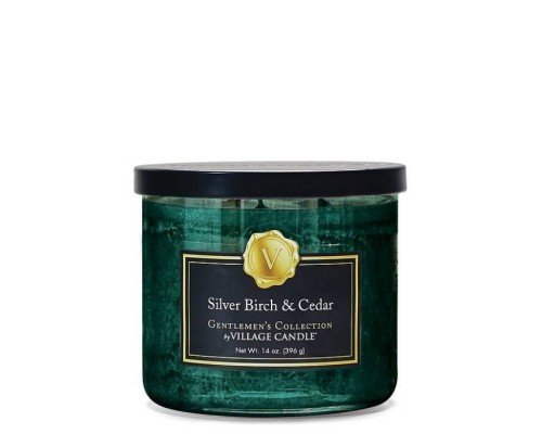Декоративная свеча Village Candle Серебристая береза и кедр (396 грамм)