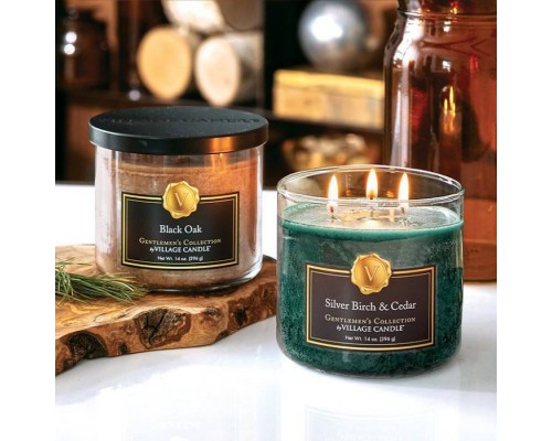 Декоративная свеча Village Candle Серебристая береза и кедр (396 грамм)