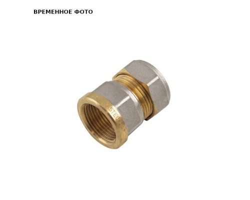 Муфта обжим-В Tiemme 15х1/2' никелирированная