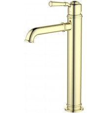 AQ1504PG КЛАССИК смеситель для раковины высокий 235, без донного клапана, полир. золото AQ1504PG