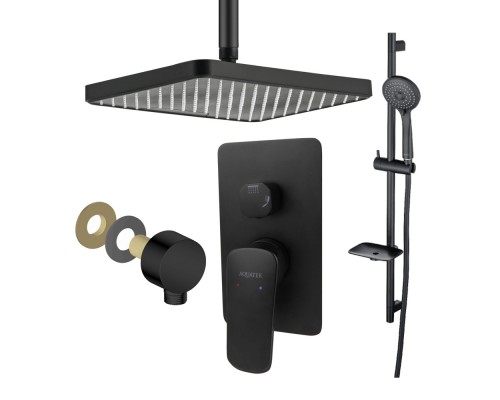 AQ1075MB ВЕГА Set 4 в 1 (AQ1046MB+AQ2071MB+AQ2454MB+AQ2011MB), матовый черный AQ1075MB