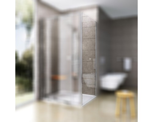 PPS-100 черный + транспарент, PIVOT жесткая душевая стенка 90GA0300Z1