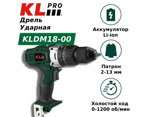 Дрель/шуруповёрт KLPRO KLDM18-00