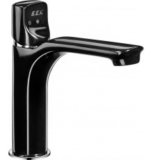 104508986EX MYRA смеситель для раковины 130 без донного клапана черный /хром 104508986EX