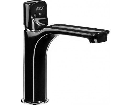 104508986EX MYRA смеситель для раковины 130 без донного клапана черный /хром 104508986EX