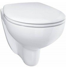 39351000 Bau Ceramic Подвесной безободковый унитаз с сиденьем (с микролифтом), альпин-белый 39351000