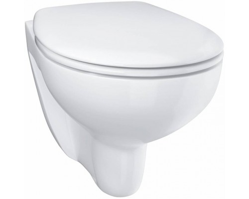 39351000 Bau Ceramic Подвесной безободковый унитаз с сиденьем (с микролифтом), альпин-белый 39351000
