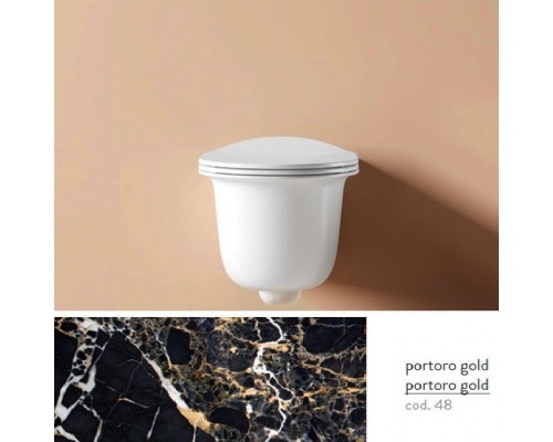 Унитаз, Artceram, CHIC, подвесной, шг 380-530, цвет-portoro gold