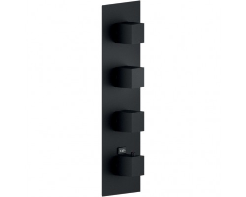 WE00104/QBM SEVEN термостатический смеситель для душа (внешняя часть), матовый черный WE00104/QBM