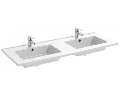 EXVA112-00 Керамическая раковина столешница с двумя чашами, 120 см EXVA112-00
