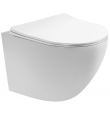 AQ1900-00 ЕВРОПА Унитаз-компакт подвесной безободковый 490360320мм, тонкое сиденье с механизмом плавного закрывания, крепеж AQ1900-00